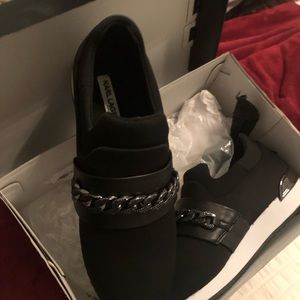 The Best in Chanel line, Karl Lagerfeld 8.5 black sneakers